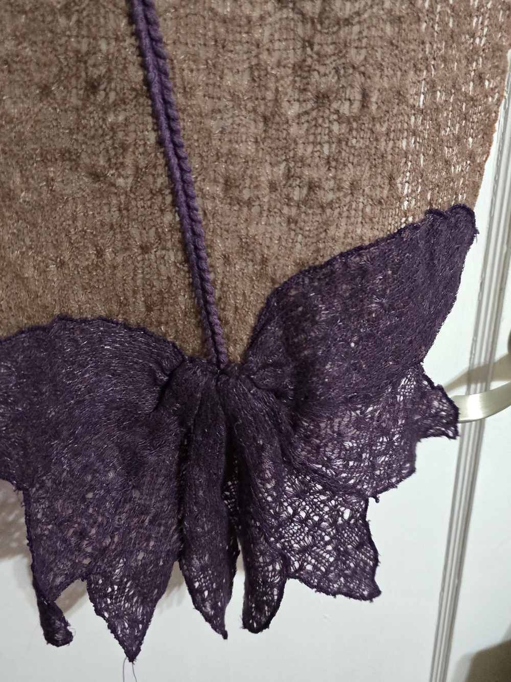 Madison Deep Purple Lace Butterfly Wrap